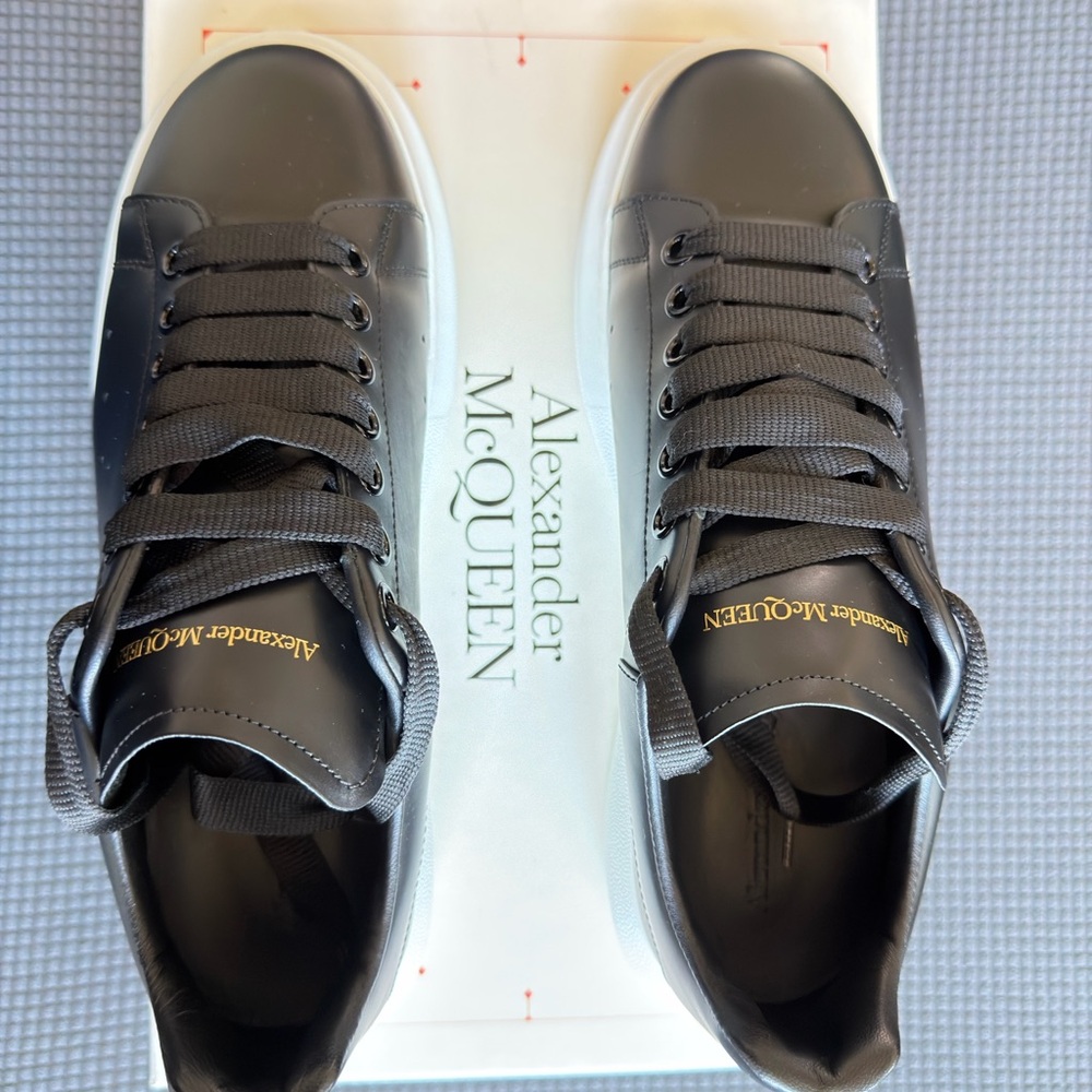 Authentic Alexander McQueen Charcoal and White Sneakers